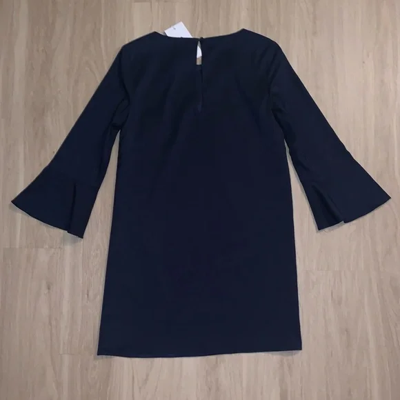 NWT LIKELY NAVY BELL SLEEVE SHIFT DRESS 2 XS ANTHROPOLOGIE - Picture 7 of 8